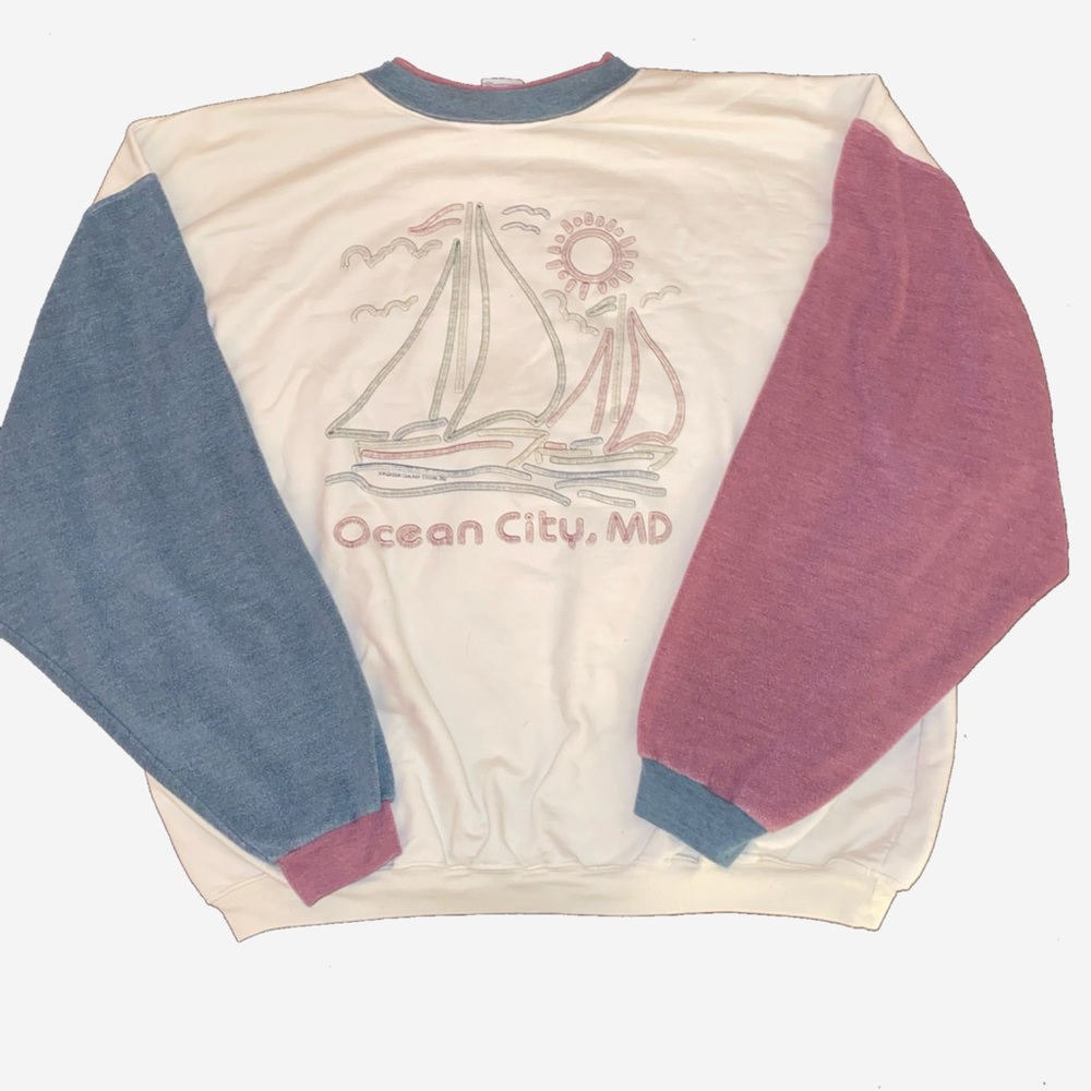 VINTAGE Ocean City Maryland Crew-Neck Sweater - 1984